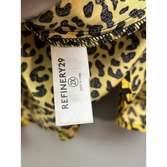 REFINERY‎ 29 animal printed poplin camisole Womens Plus size 2X Yellow Black NEW - Picture 8 of 10